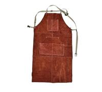 LCUVIMPEX Tablier de soudage en cuir Tablier à outils for travaux de soudure, cuisine, jardinage, atelier, marron, PU, 115 cm x 65