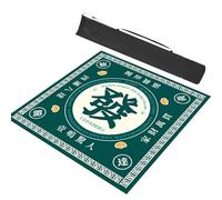 LCUVIMPEX Tapis de Mahjong, Tapis de Mahjong avec Sac Transport Noir, antidérapant et réduction du Bruit, Couverture Table, Jeux société, Tapis(Green,35.4x35.4in/90x90cm)