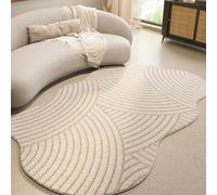 LCUVIMPEX Tapis Doux antidérapants, Tapis Lavable antidérapant de Forme irrégulière, Fausse Laine for Salon, Chambre à Coucher, Salle Manger