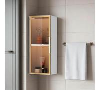 LCUVIMPEX Vitrine de collectionneur, Armoire de Porte en Verre à 2 ou 3 Niveaux fixée au Mur métal avec Options Portes Simples et Doubles(D Single Door,Double Layer)