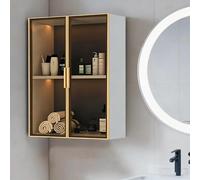 LCUVIMPEX Vitrine de collectionneur, Armoire de Porte en Verre à 2 ou 3 Niveaux fixée au Mur métal avec Options Portes Simples et Doubles(D Double Door,Double Layer)