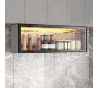 LCUVIMPEX Vitrine de collectionneur, Cabinet fixé au Mur en métal avec la Porte Verre for médecine de Maquillage d'épice Tailles Multiples(D,70cm/27.5in)