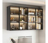 LCUVIMPEX Vitrine de collectionneur, Tailles Multiples Multicolores fixées au Mur de Meuble Rangement Porte en Verre(Triple Layer,140cm/55.1in)