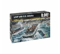 Lcvp D'Atterrissage Craft With U.S.Infantry D-Day Plastique Kit 1:3 5 Model