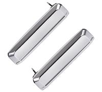 LCWRGS Lot de 2 poignées de porte extérieures chromées avant/arrière côté conducteur et passager pour Nissan D21 Pathfinder Pickup 1986 1987 1988 1989 1990 1991 1992 1993 1994, 90009, 90008