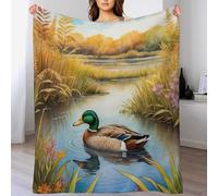 LCWWW Canard Couverture pour Enfants Adultes - Flannel, Couvertures Douce - Respirante, Hypoallergénique, pour Lit Ou Canapé 140×180cm