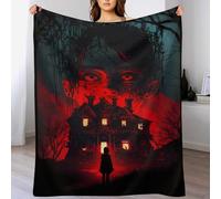 LCWWW Couverture Art d'horreur, Doux, Douillette, Moelleux, Chaud, Couvertures Polaire en Flannel pour Canapé, Chambre, Voyage, 180×200cm