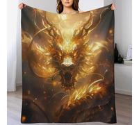 LCWWW Couvertures en Dragon Flannel, Couvertures Douce Plaid Douillet pour Le Lit, Le Canapé, Le Voyage Et L'extérieur, 130×180cm