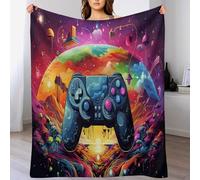 LCWWW Manette de Jeu Couverture Flannel Douce Et Chaude, Entretien Facile À La Machine, pour Voyager, Lit Ou Canapé 130×180cm