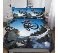 LCWWW VTT Housse De Couette De Couette en Douce Microfibre pour Enfants Et Adolescents Microfibre Parure De Lit King(220x240cm)