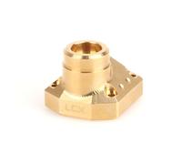 LCX Racing 1/10e RC Crawler Car Heavy Weight CNC Usiné Laiton Axe Avant Arrière Essieu Citrouille Diff Cover Différentiel Cover 55 g/pcs pour Voiture RC Axial Capra UTB, Accessoires