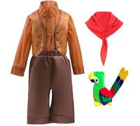 LCXYYY Antonio Déguisement Costume garçon Cosplay Madrigal Antonio Gilet et Pantalon Chemise avec Poupée Perroquet pour Halloween Carnaval Anniversaire Fête Fancy Vêtements Enfant Cadeau 1-7 Ans