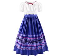 LCXYYY Luisa Déguisement Costume Fille Cosplay Famille Madrigal Luisa Robe Ballerine pour Dress up Halloween Carnaval Princesse Anniversaire Fête Vêtements Taille 100-160cm