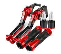 LCXZKIVS Frein Embrayage Accessoires De Moto Leviers d'embrayage De Frein Pliables Réglables Poignées De Guidon Extrémités pour K&awasaki Z900 Z 900 2017-2022 2021 2018 2019 2023 2024(Rouge)