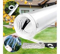 LCYFBE 2.4 x 6m Bache Remorque,BâChe De Protection Transparente Bache Exterieur Impermeable,BâChe en Plastique Transparente avec des Oeillets,Bache RenforcéE Haute Densité Anti-DéChirure RéSistant