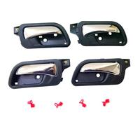 Lcyolada Lot de 4 poignées de porte intérieure pour Honda Accord Berline 2003-2007, avant et arrière, côté conducteur et passager, lunette noire avec levier chromé