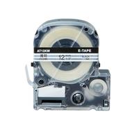 LCYSXTFZ K-Sun LabelWorks Compatible Label Tape 1 Pack & 5 Pack - Black on White 9mm to 24mm 26 Feet - Thermal Transfer Label Maker Tape for Office, File, and Storage Bin Organization