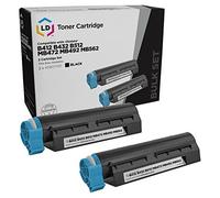 LD© Compatible Okidata 45807105 Noir Lot de 2 cartouches de toner laser pour une utilisation dans Mb472 W, Mb492, Mb562 W, B412dn, B432dn & B512dn imprimantes (7000 pages)