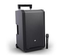 LD SYSTEMS ANNY 12 HHD B5 - Enceinte de sonorisation Bluetooth Portable 12 Pouces avec Batterie Rechargeable, Table de mixage et 1 Microphone sans Fil, Noir
