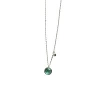 LD0654 Collier géométrique en argent sterling galvanisé pour femme Minorité coréenne Simple
