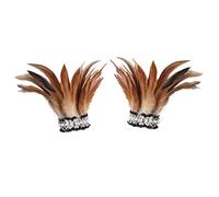 Ldabrye 1 Paire De Manchettes en Plumes Bracelets De Poignet d'halloween avec Attaches en Ruban pour Costume De Cosplay Fête De Jeu