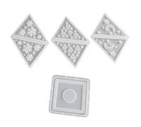 Ldabrye 4pcs Creative Moule Flexible Silicone pour Bougie Pyramide et Lumières Ambiantes Décoration Anniversaire