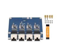 Ldabrye Adaptateur PCIe vers Ethernet à transfert rapide de données avec 4 ports pour des exigences de bande passante élevée Plug Play PCIE vers Ethernet