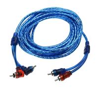 Ldabrye Amplificateur stéréo de voiture 2RCA vers 2RCA avec câble en cuivre tressé pour home cinéma