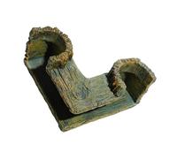 Ldabrye Aquariums Décoration Abri d'angle en résine pour petits poissons et crevettes Paysage d'aquariums