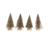 Ldabrye Arbre de noël, 4 pièces, décoration de Bureau, Signe de Vacances, Arbre élégant, Figurines de pin délicates, décor de Table, décorations de Vacances