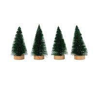 Ldabrye Arbre de noël, 4 pièces, décoration de Bureau, Signe de Vacances, Arbre élégant, Figurines de pin délicates, décor de Table, décorations de Vacances