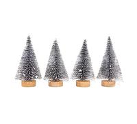 Ldabrye Arbre de noël, 4 pièces, décoration de Bureau, Signe de Vacances, Arbre élégant, Figurines de pin délicates, décor de Table, décorations de Vacances
