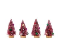 Ldabrye Arbre de noël, 4 pièces, décoration de Bureau, Signe de Vacances, Arbre élégant, Figurines de pin délicates, décor de Table, décorations de Vacances