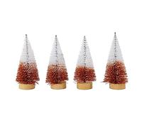 Ldabrye Arbre de noël, 4 pièces, décoration de Bureau, Signe de Vacances, Arbre élégant, Figurines de pin délicates, décor de Table, décorations de Vacances