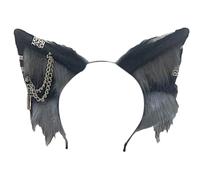 Ldabrye Bandeau réaliste avec oreilles de loup pour femme, festival, maquillage, pour Mardi Gras, carnaval, cosplay, accessoires de cheveux pour femmes et filles