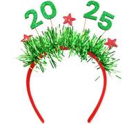 Ldabrye Bandeaux de Noël Décorations de Noël Diffusion en direct Paillettes Lettres Cerceau à cheveux Fille Maquillage Carnaval Bandeau de vacances Fête de Noël Bandeaux pour enfants Femmes Hommes