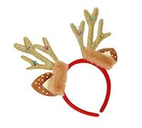 Ldabrye Bandeaux de Noël Décorations de Noël Joli bandeau en forme de bois de renne pour femme Maquillage diffusion en direct Sweet Bandeau Fête de Noël Bandeaux pour enfants, femmes et hommes