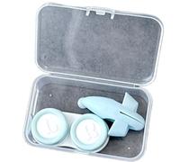 Ldabrye Boîte de rangement compacte pour verres avec pince à épiler, pour garder vos lunettes propres et en sécurité pour un usage quotidien, bleu