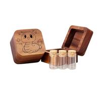 Ldabrye Boîte de rangement en bois et verre pour conserver les poils de chats, les cendres, les dents et les souvenirs des animaux de compagnie
