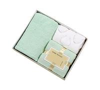 Ldabrye Bonnet De Bain en Polaire Corail Ensemble Serviettes Masque Coffret Emballage Ménager pour Filles Et Garçons Salle Ensembles Tapis