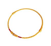Ldabrye Bracelet réglable avec perles dorées et cordon rouge pour l'amitié, bracelet tissé à la main, accessoire de Nouvel An