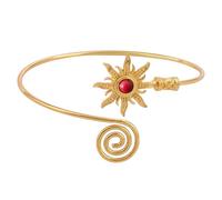 Ldabrye Bras de soleil rétro réglable avec pierre turquoise naturelle et motifs ouverts pour s'adapter aux coutumes Construction robuste en métal rétro, One Size, Comme décrit