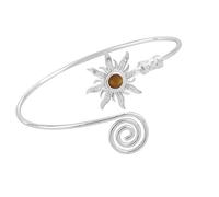 Ldabrye Bras de soleil rétro réglable avec pierre turquoise naturelle et motifs ouverts pour s'adapter aux coutumes Construction robuste en métal rétro, One Size, Comme décrit