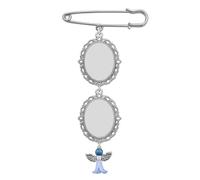 Ldabrye Broche à breloques pour bouquet de mariage - Aile angélique - Pour mariée