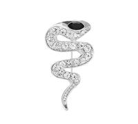 Ldabrye Broche serpent en alliage exquise avec strass scintillants pour les créateurs de tendances et les amateurs de styles