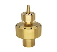 Ldabrye Buse de pulvérisation d'eau extérieure en laiton pour fontaine de jardin, bassin, piscine avec design à 2 niveaux pour améliorer la fontaine paysage, tête de pulvérisation d'eau en cuivre à