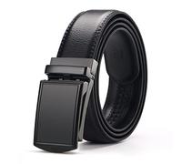 Ldabrye Ceinture à cliquet pour femme - Ceinture à cliquet pour homme - Ceinture réglable - Cadeau pour petit ami, mari, femme - Ceinture tendance pour jeans, robe, pantalon, manteau, Boucle noire