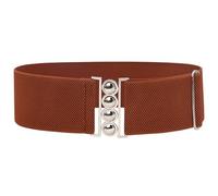 Ldabrye Ceinture corset pour femme avec boucle en métal - Pour les vacances - Style décontracté - Corset tendance - Décoration de taille, marron, taille unique