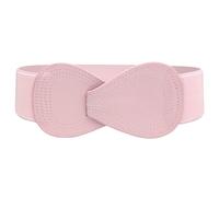 Ldabrye Ceintures de taille pour femme, toutes assorties ceinture corset élastique tendance pour femme, corset large ceinture décorative pour robes, pantalons, manteaux, rose, 70