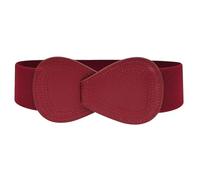 Ldabrye Ceintures de taille pour femme, toutes assorties ceinture corset élastique tendance pour femme, corset large ceinture décorative pour robes, pantalons, manteaux, Rouge bordeaux, 70